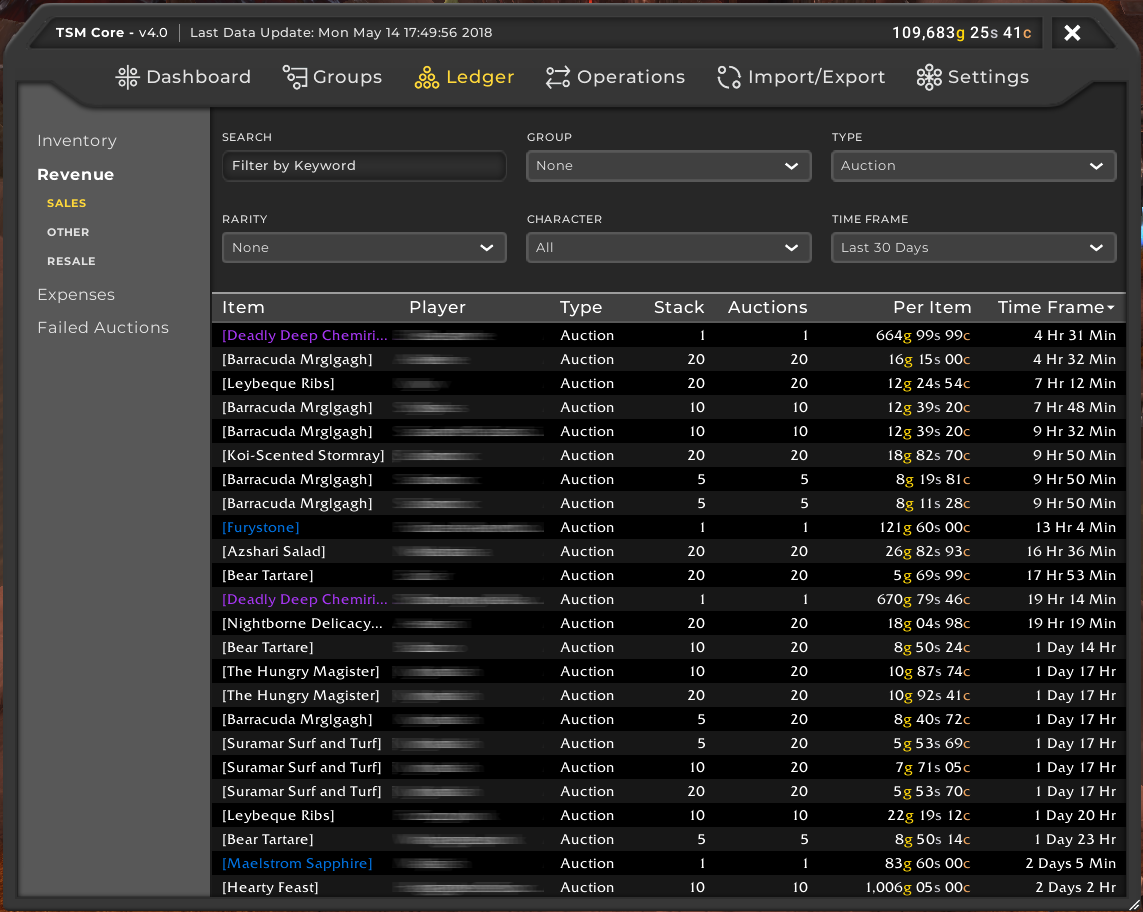 how to update tradeskillmaster