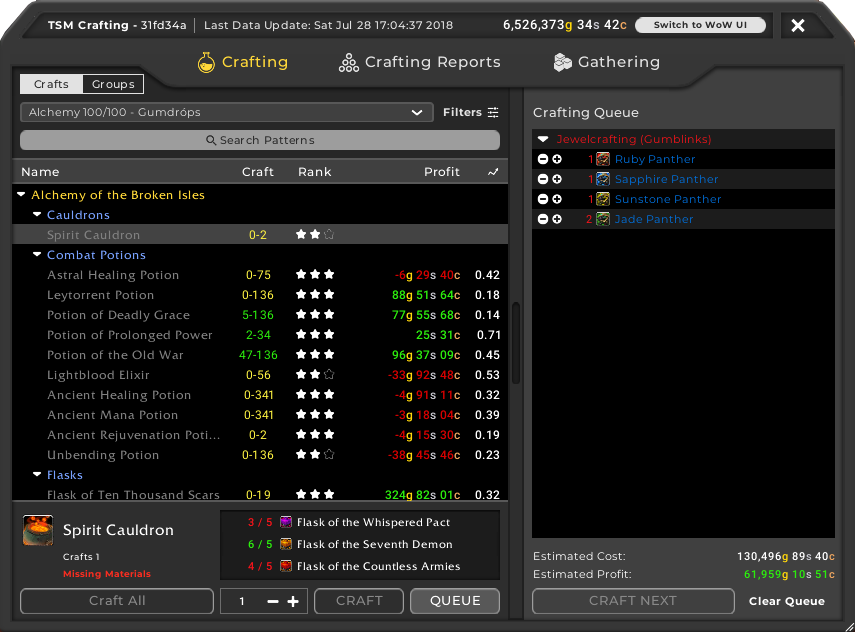 tradeskillmaster custom prices