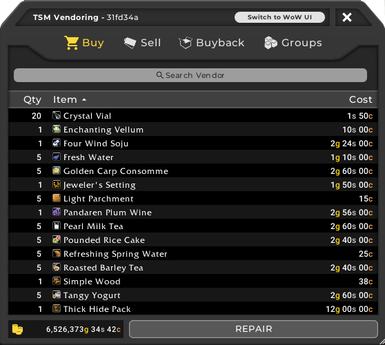 tradeskillmaster warehousing