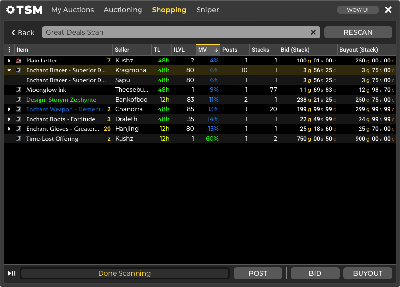 tsm 4 how to search for boes